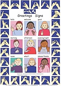 Lets Sign: BSL Greetings Signs and Fingerspelling A2 Wallchart (Wallchart)