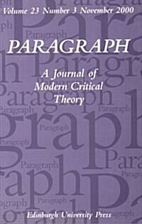 Revisiting the Scene of Writing: New Readings of Cixous : Paragraph Volume 23, Issue 3 (Paperback)