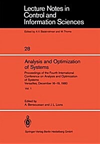 Analysis and Optimization of Systems: Proceedings of the Fourth International Conference on Analysis and Optimization of Systems Versailles, December (Paperback, 1980)