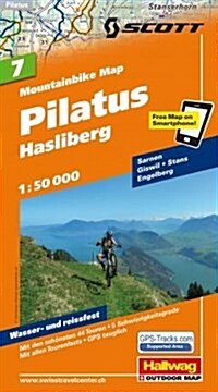 Pilatus Hasliberg Bike Map : HAL.WKM.07 (Sheet Map, folded)