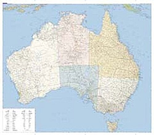 Australia Political Map : KFP.4143 (Sheet Map, flat)