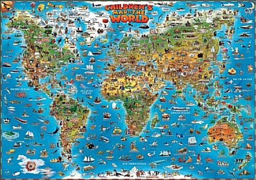 World childrens map wall map laminated (Sheet Map, rolled)