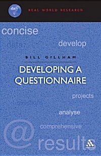 [중고] Developing a Questionnaire (Paperback)