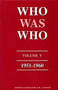 Who Was Who (1951-1960) (Hardcover, 4 Rev ed)