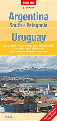 Argentina South / Patagonia / Uruguay : NEL.030 (Sheet Map, folded)