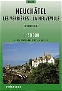 Neuchatel Verrieres Neuveville (Sheet Map)