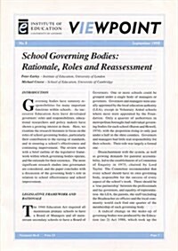 School Governing Bodies : Rationale, Roles and Assessment (Pamphlet)