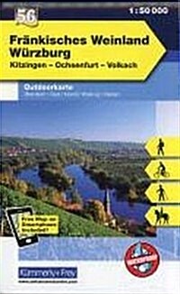 Franconian Wine Country Wuerzburg : KF.AT.WK.56 (Sheet Map, folded)