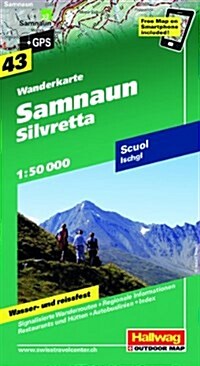 Samnaun - Silvretta : HAL.WK.43 (Sheet Map, folded)