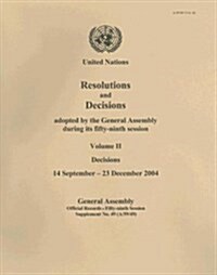 UNGA OR RESOLDECISIONS59TH SESS