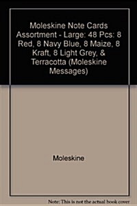 Moleskine Note Cards Assortment - Large : 48 Pcs: 8 Red, 8 Navy Blue, 8 Maize, 8 Kraft, 8 Light Grey, & Terracotta (Paperback)