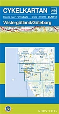 Vastergotland/Goteborg Cycling Map : SE.CYK.12 (Sheet Map, folded)
