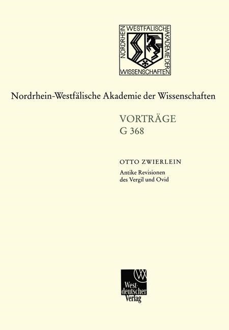 Antike Revisionen Des Vergil Und Ovid (Paperback, 2000 ed.)