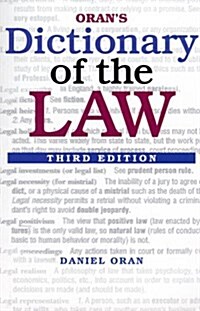 Orans Dictionary of the Law (Paperback, 3rd, Subsequent)