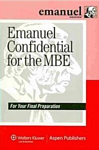 Emanuel Confidential for the MBE (Paperback, New)