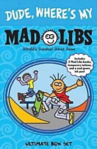 Dude, Wheres My Mad Libs: Ultimate Box Set [With Green Ink Pen and Temporary Tattoos] (Boxed Set)