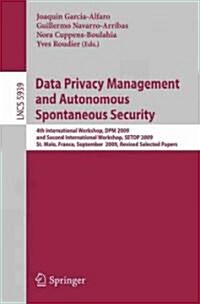 Data Privacy Management and Autonomous Spontaneous Security (Paperback, 1st)