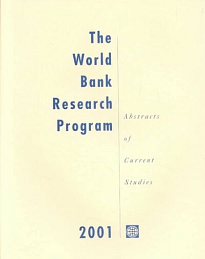 World Bank Research Program 2001 (Paperback)