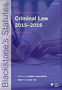 Blackstones Statutes on Criminal Law (Paperback)