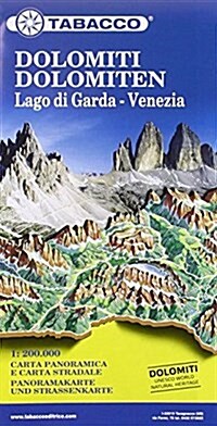 DOLOMITES LAKE GARDA VENICE ROAD MAP PAN