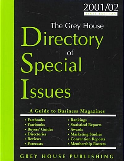 The Grey House Directory of Special Issues 2001 (Paperback)