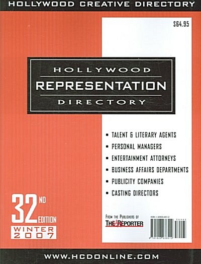 Hollywood Representation Directory: Winter 2007 (Paperback, 32)