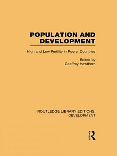 Population and Development : High and Low Fertility in Poorer Countries (Paperback)