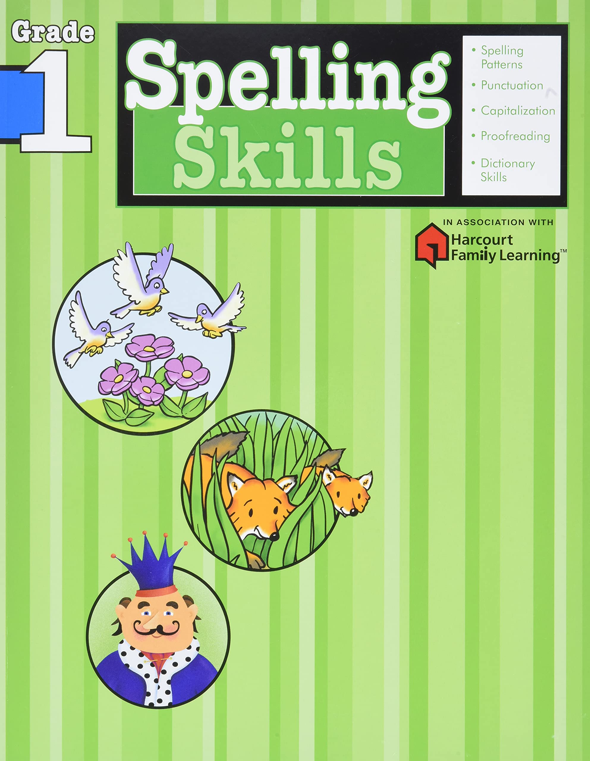 Spelling Skills: Grade 1 (Flash Kids Harcourt Family Learning) (Paperback)