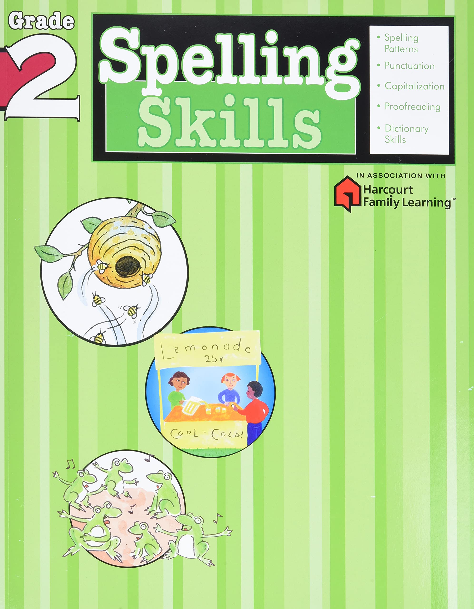 Spelling Skills: Grade 2 (Flash Kids Harcourt Family Learning) (Paperback)