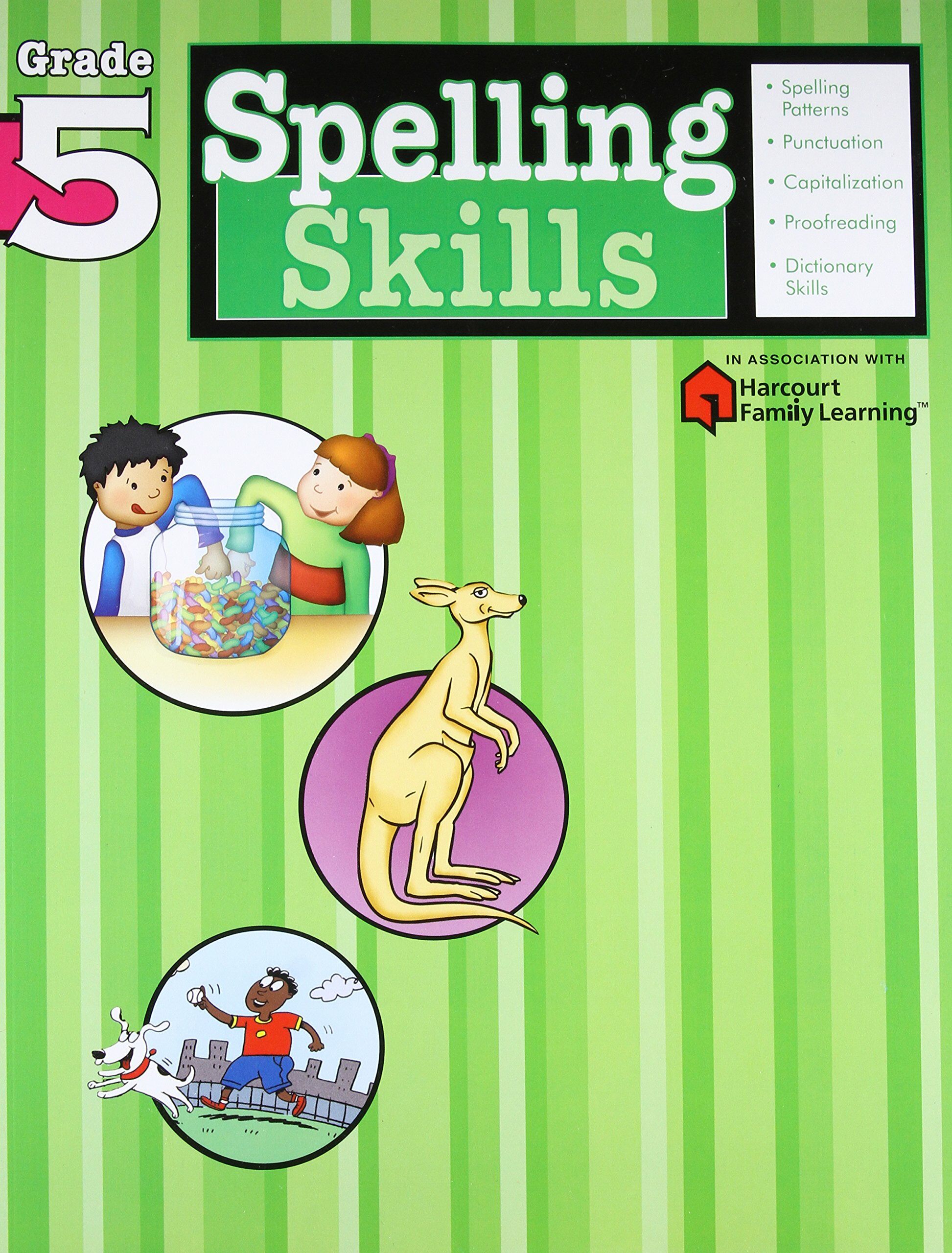 Spelling Skills: Grade 5 (Flash Kids Harcourt Family Learning) (Paperback)