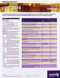 CPT 2016 Express Reference Coding Card Cardiology (Hardcover)