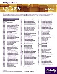 CPT 2016 Express Reference Coding Card Radiology/Er (Hardcover)