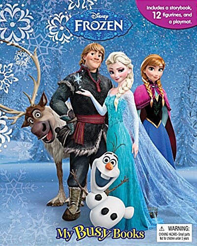 [중고] Disney Frozen My Busy Book (미니피규어 12개 포함) (미니피규어 10개 + 놀이판)