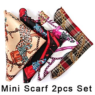 mini scarf 2개 set (럭셔리 체인)
