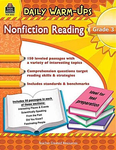 Daily Warm-Ups: Nonfiction Reading Grd 3 (Paperback)