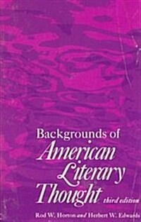 Backgrounds of American Literary Thought (Paperback, 3rd)