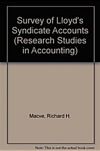 A Survey of Lloyds Syndicate Accounts (Hardcover, 2nd)