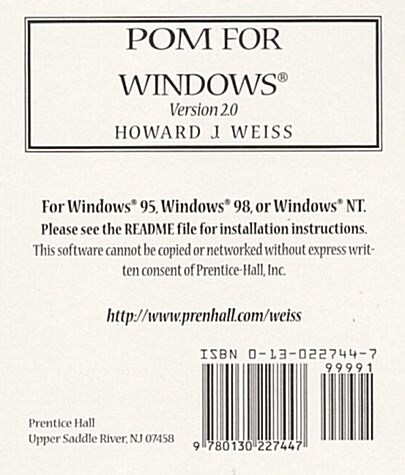 Pom for Windows, Version 2.0 (Diskette)