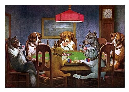 Dogs Playing Poker Friendship Card [With 6 Envelopes] (Loose Leaf)