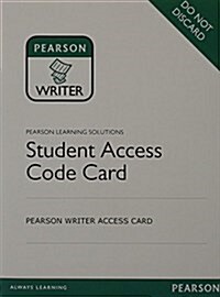 Pearson Writer Standalone Access Card (Pass Code)