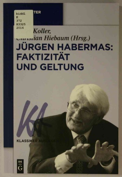 J?gen Habermas: Faktizit? Und Geltung (Paperback)