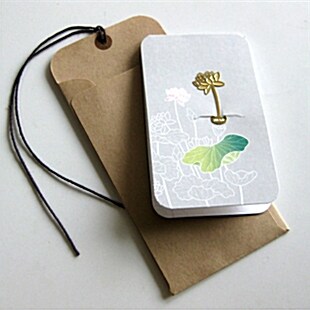 [북마크 택카드] 연꽃 - 센스쟁이당신에게 꼭 필요한 북찌 책갈피 택카드