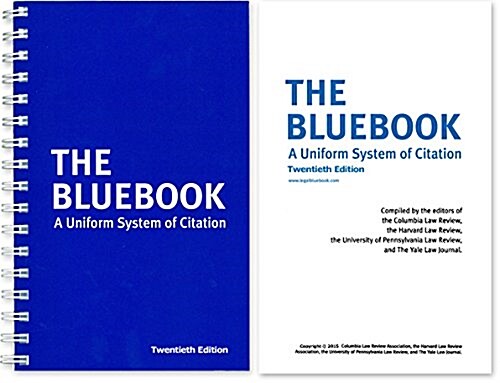 The Bluebook: A Uniform System of Citation, 20th Edition (Spiral)