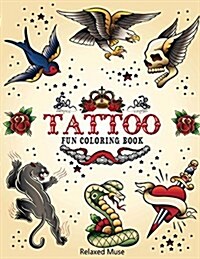 Tattoo Fun Coloring Book (Paperback)