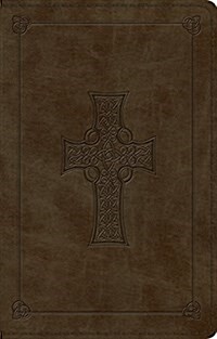 Large Print Value Thinline Bible-ESV-Cross Design (Imitation Leather)