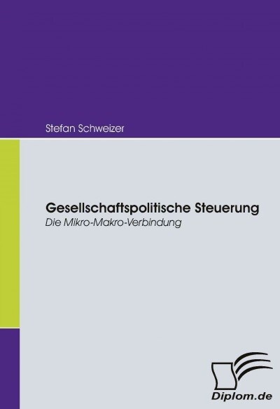 Gesellschaftspolitische Steuerung: Die Mikro-Makro-Verbindung (Paperback)