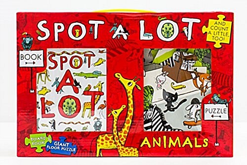 Spot a Lot Animals Board Book & Giant Floor Puzzle (Board Books)