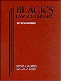 [중고] Black‘s Law Dictionary 7th Edition (Hardcover, 7th)