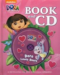 DORA THE EXPLORER : DORA LOVES BOOTS BOOK AND CD - PINK