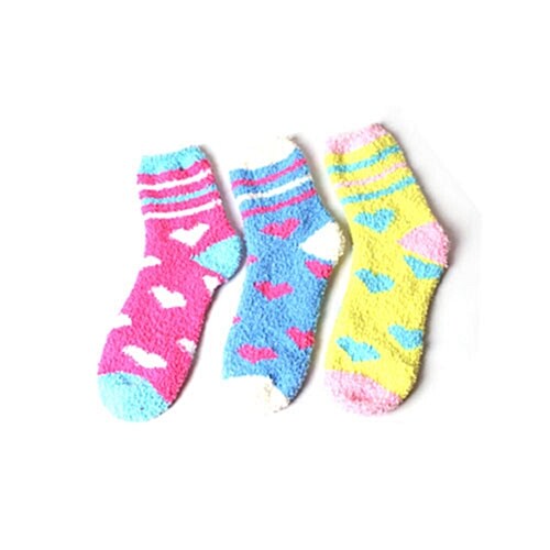 NEW 보들보들 수면양말 3종 세트 (블루 옐로우 딥핑크)